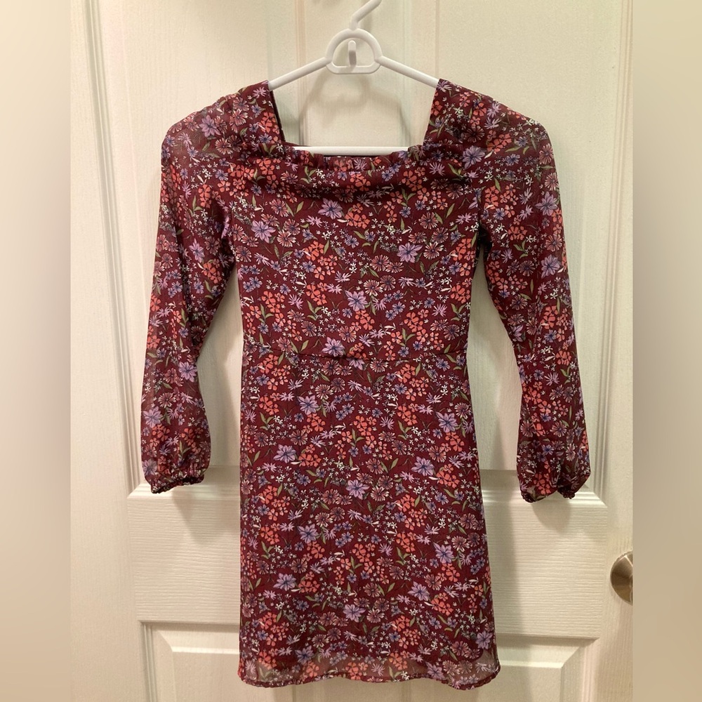 The Children’s Place fall floral 3/4-sleeved, knee-length dress (Girls 8 / M)